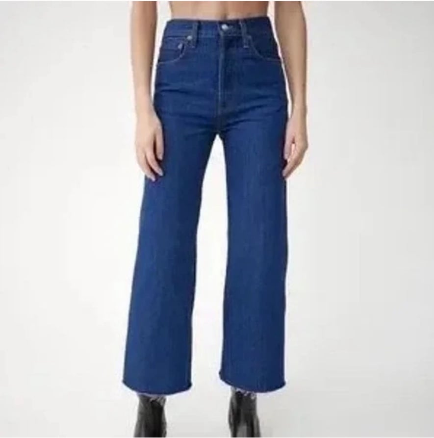 Re/Done Originals Wde Leg Crop Sz 24