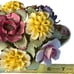 GORGEOUS AYNSLEY PORCELAIN FLORAL BOUQUET IN SEASHELL VASE FIGURINE SOLID