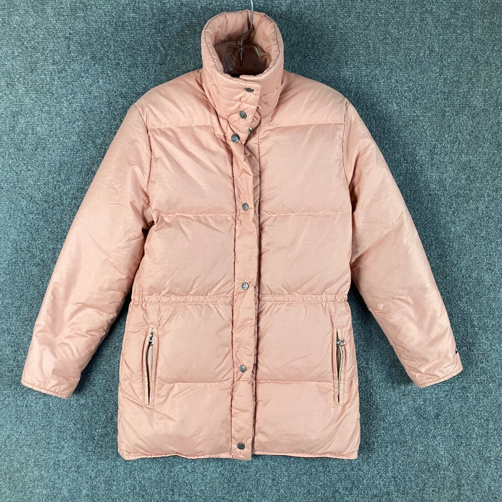 Vintage Gerry Down Jacket Women's Medium Pink Snap Full Nylon Blend Outerwear