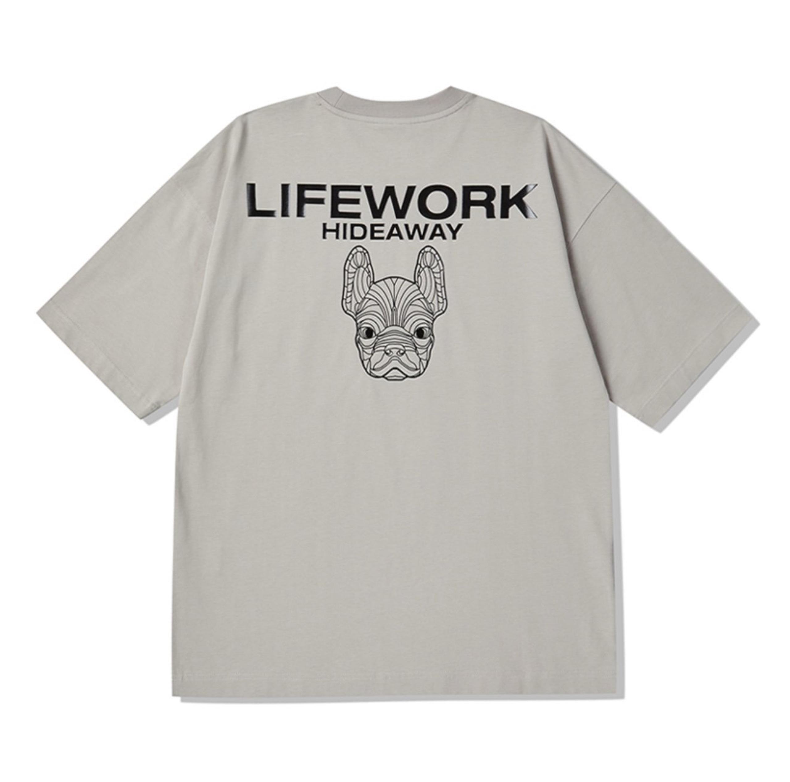 Life Work Pima Wapen Tee Light Grey