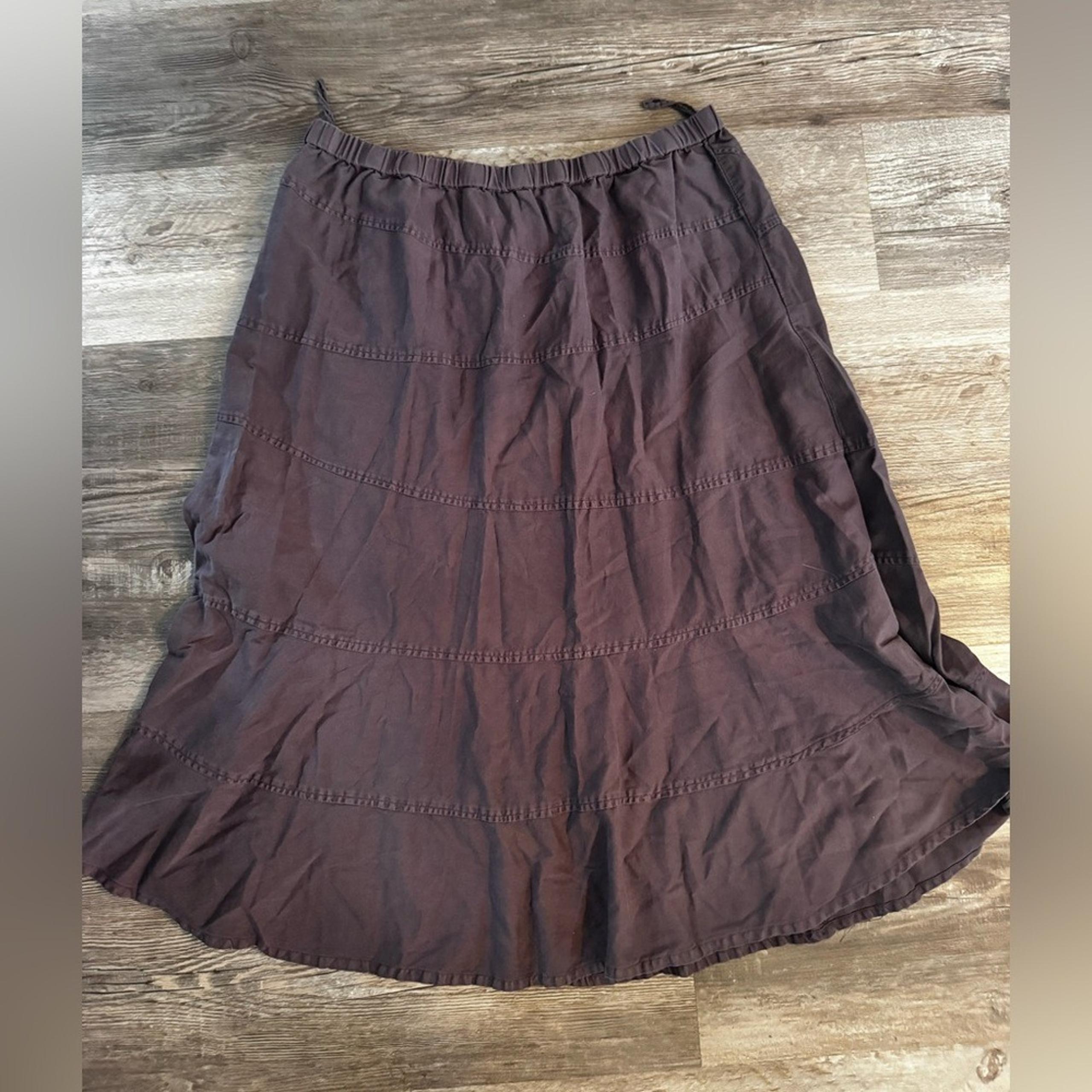 Woman Within Purple Maxi A-Line Skirt Resort Wear