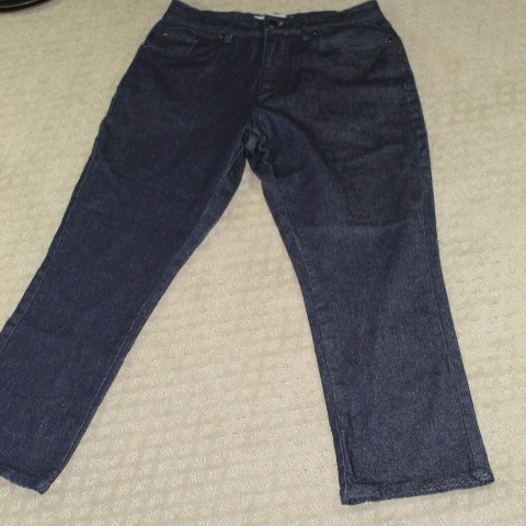 NWT Peau De Loup Size 4 Gender Neutral High Rise Straight Leg Blue Jeans
