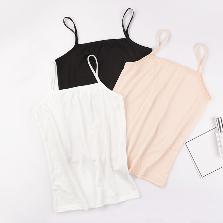 Women Solid Color Cotton Vest Women Crop Tops