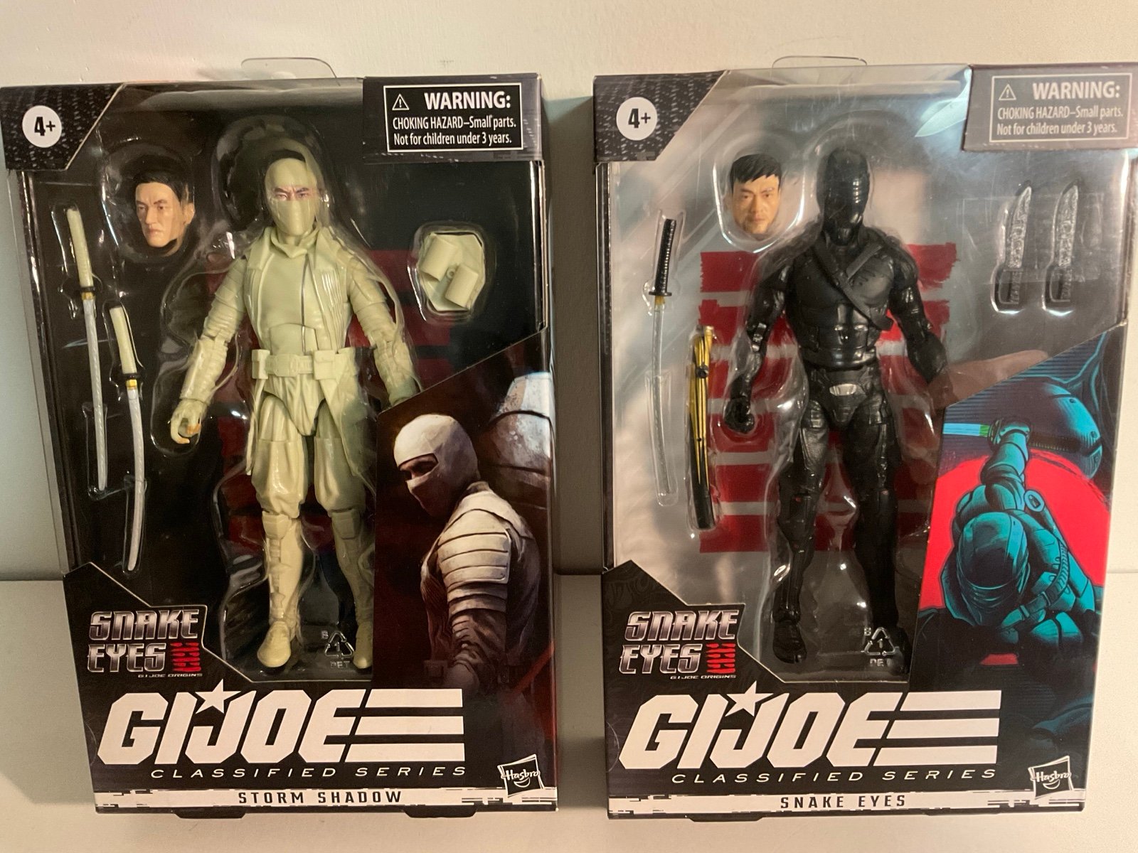 2X- GI Joe Classified Series 6” Action Figures- Storm Shadow / Snake Eyes-NEW