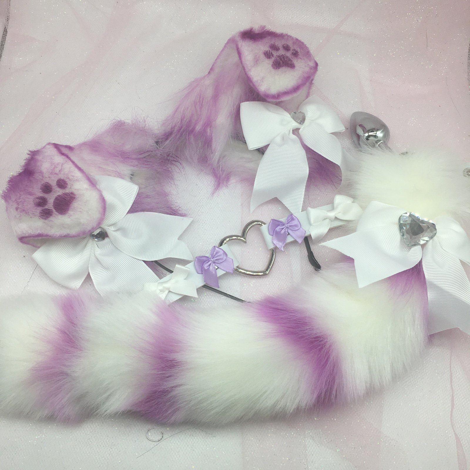 Witch kitten costume ears tail