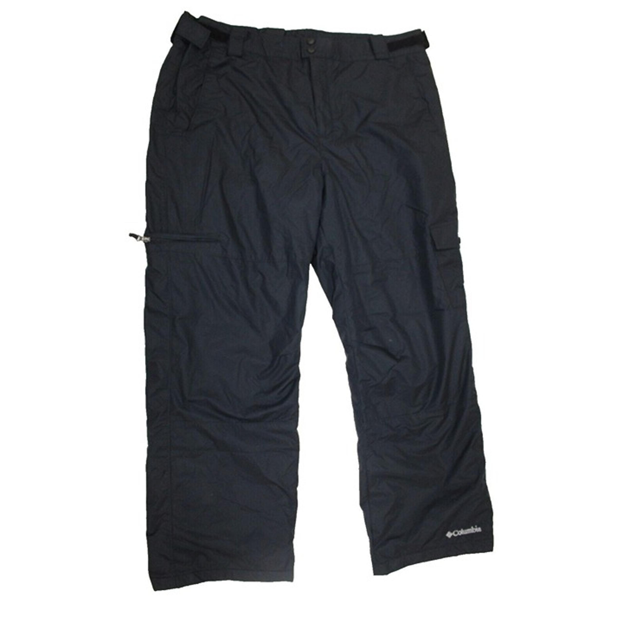 Columbia Snow Pants Mens XL Black Skiing Snowboard Insulated Side Zip Pocket