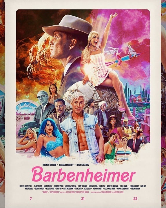 Official Layered Butter exclusive Barbie x Oppenheimer Barbenheimer Poster 18x24