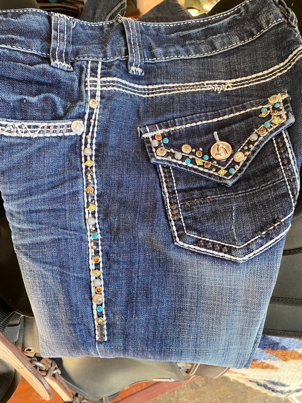 Women’s rock n roll cowgirl jeans Size 27 x 34 Low Rise