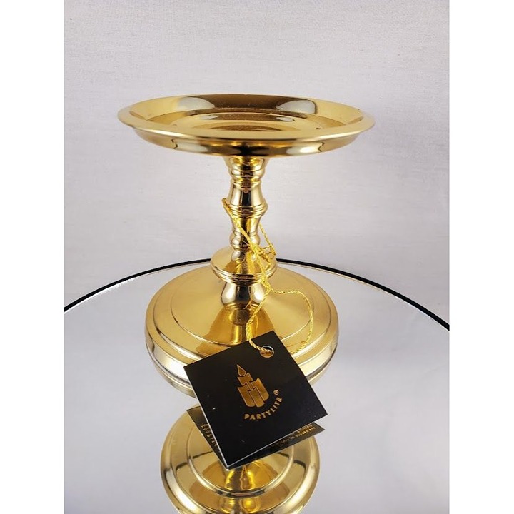 Elegant Brass PartyLite Candle Holder – Classic Design for Home Décor & Special