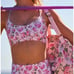 LoveShackFancy x Bandier Bra Top Floral Pink Size Medium