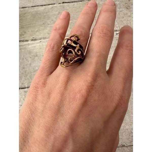 Vintage Modernist Sculptural Freeform Ring
