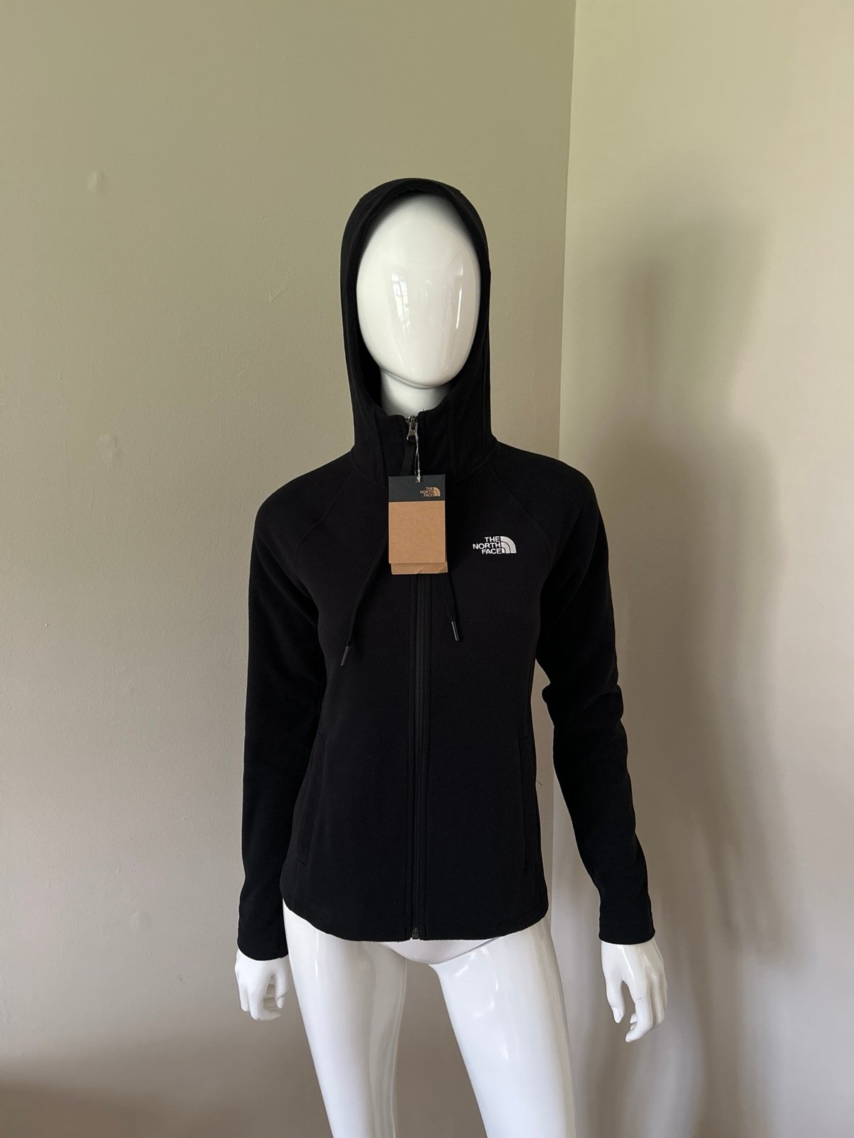 (NWT) The North Face Women's 100 Glacier Full-Zip Hoodie in TNF Black, XS