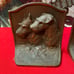 Antique Bookends Hubley USA Cast Iron Scottie Dog & Wirehaired Terrier Friends