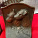 Antique Bookends Hubley USA Cast Iron Scottie Dog & Wirehaired Terrier Friends