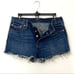 LEVI’S 501 Button Fly Echo Park Frayed Hem Mid Rise Cut Off Jean Shorts Size 29