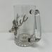 Arthur Court Designs Silver Deer Elk Stag Handeled Mug Glass Beer Stein