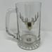 Arthur Court Designs Silver Deer Elk Stag Handeled Mug Glass Beer Stein