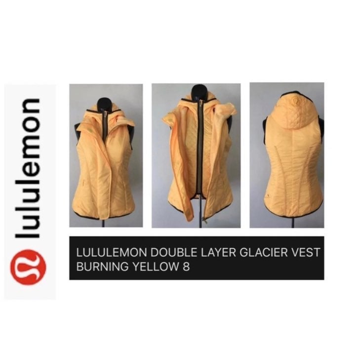 Lululemon Glacier Vest. Yellow. Size 8