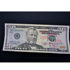 Star Note 2013 Series 50 Bill US Federal Reserve Low Series PB 00630078*
