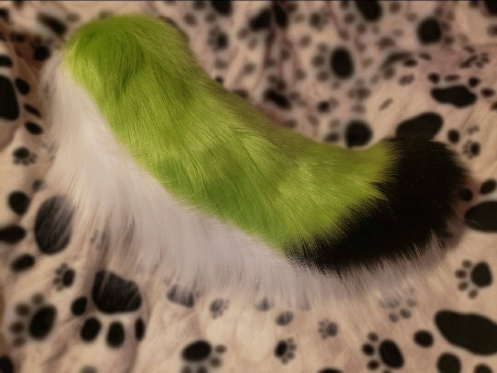 Raver Green Fursuit Cosplay Tail
