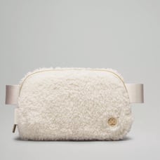 NWT Lululemon Everywhere Fleece Belt Bag 1L White Opal/Gold