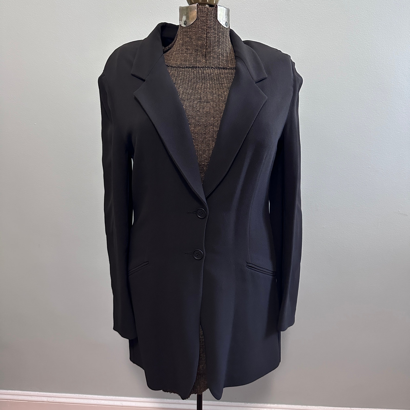 Vintage Emporio Armani black long blazer