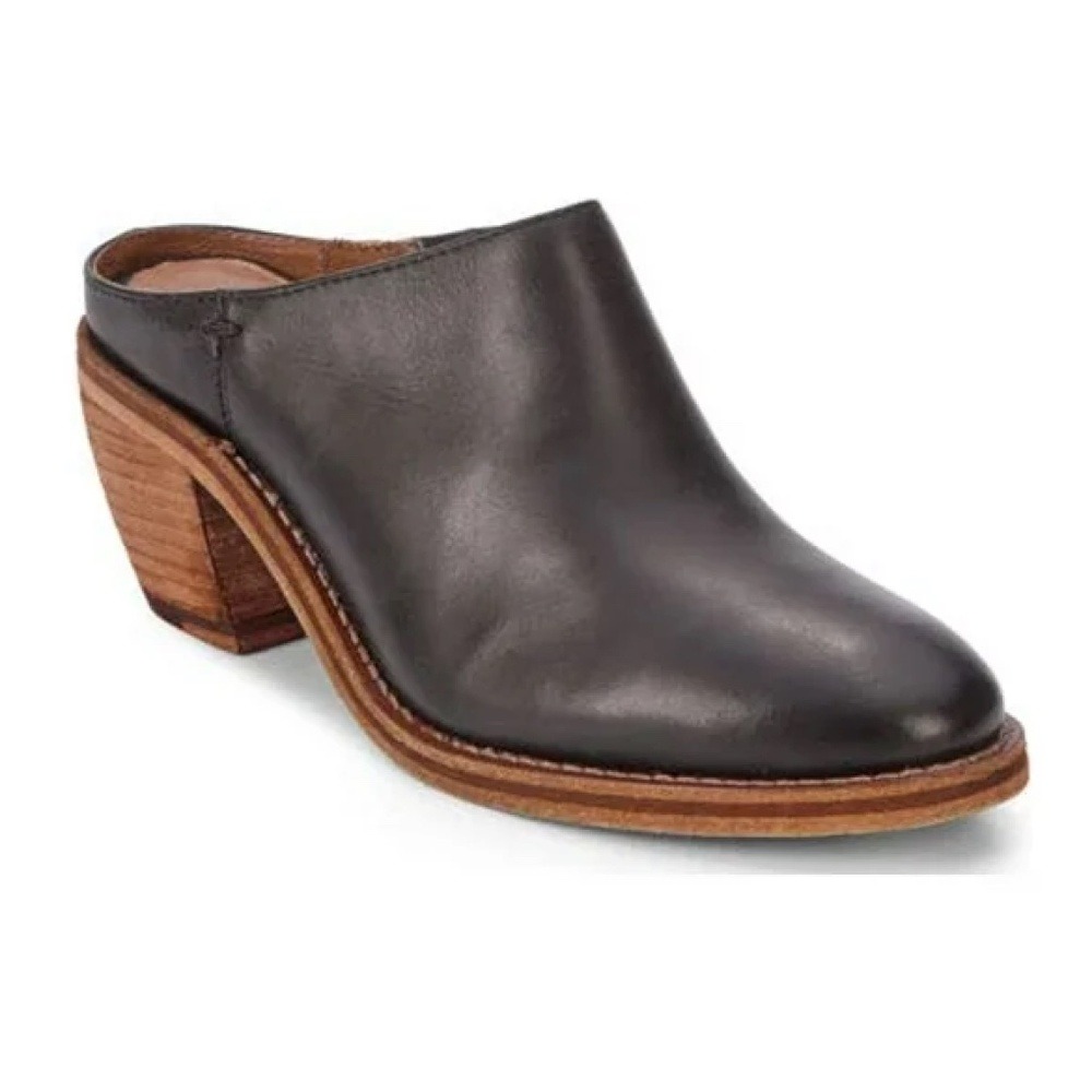 Frye Women's 71573 Rosalia Mule Black Leather Block-Heel 8