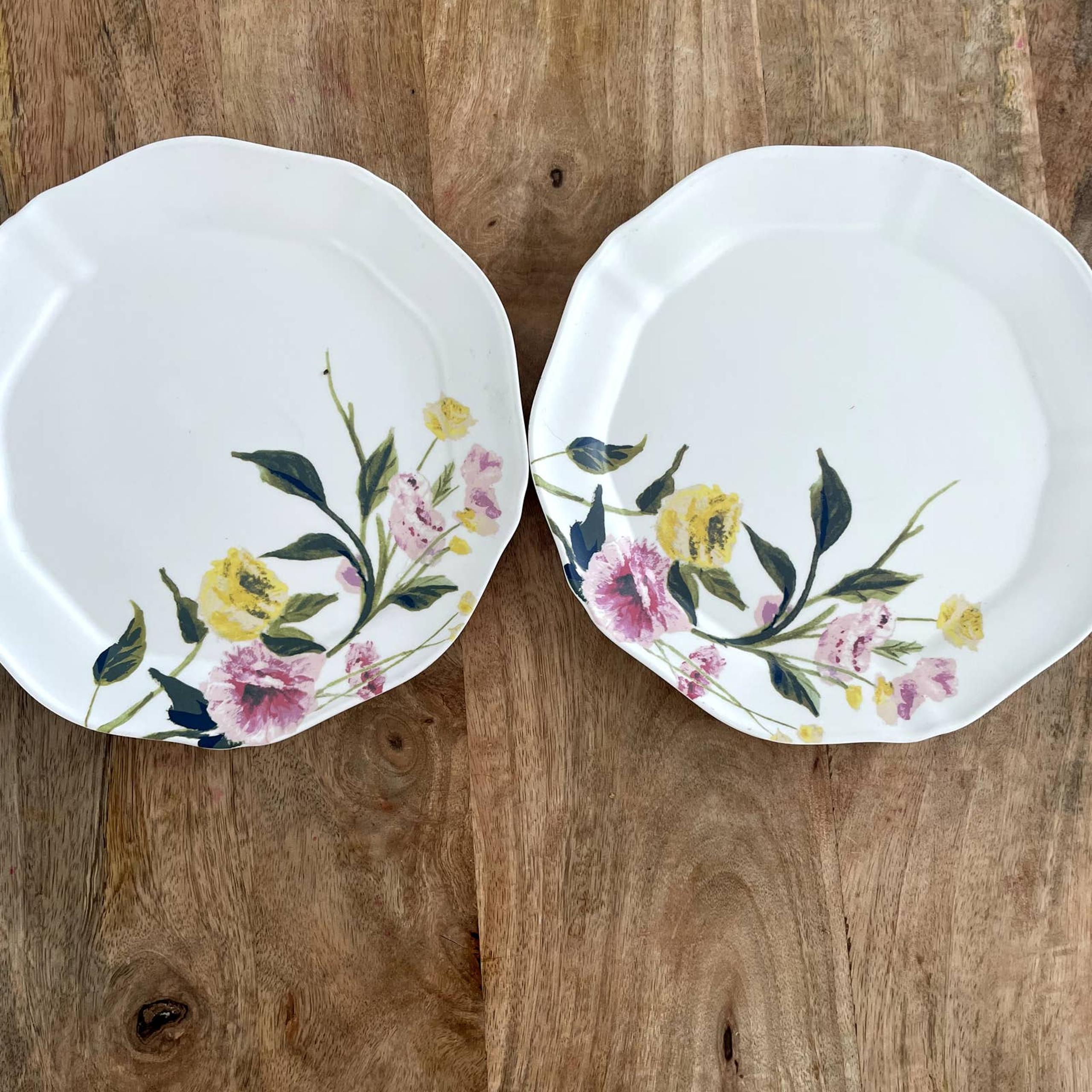 Threshold Floral Salad Plate Set NEW