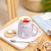 Cute Cat Mug Set of 4 Ceramic Coffee Cups with Lovely Kitty lid and Fish Spoon