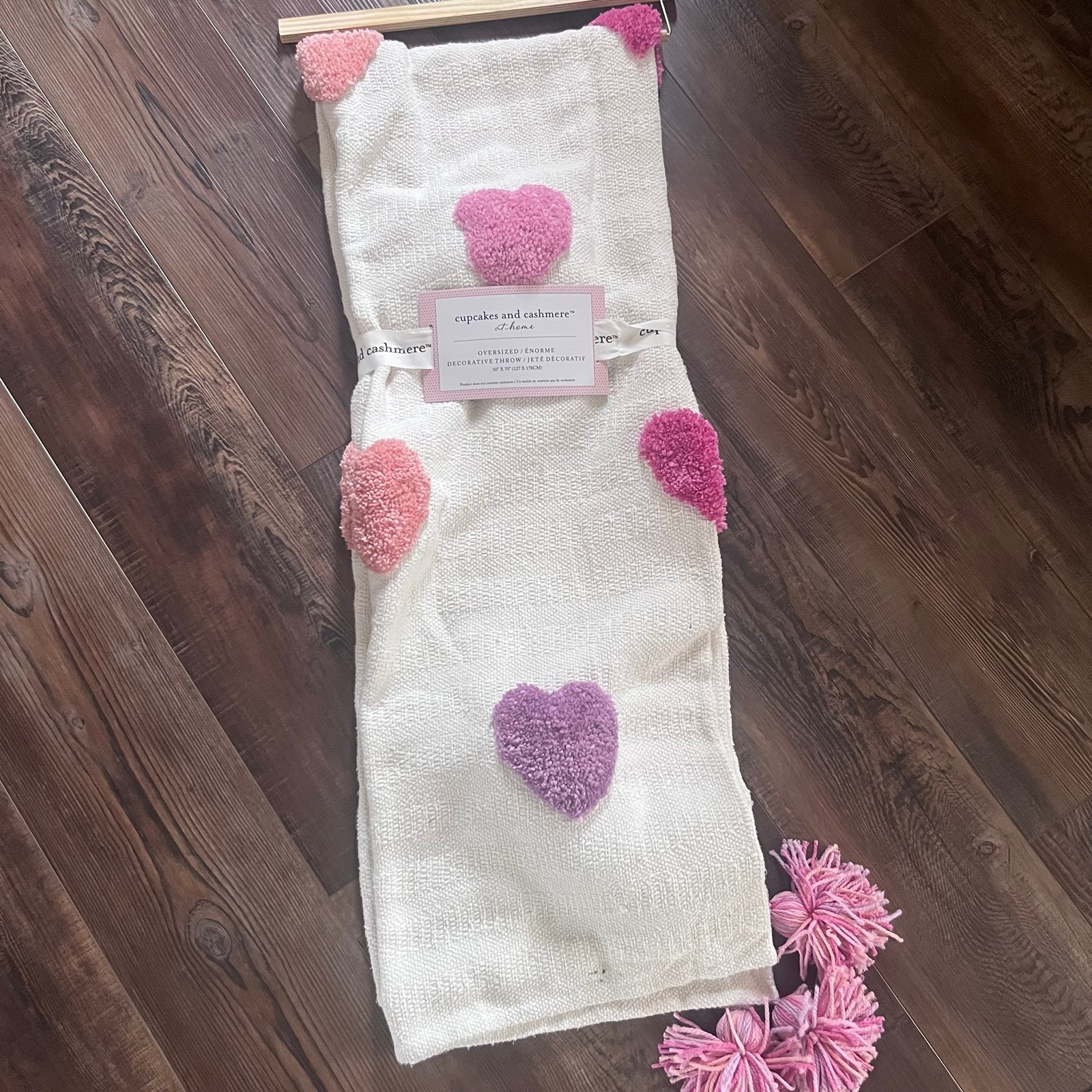 Cupcakes and Cashmere Heart Throw Blanket