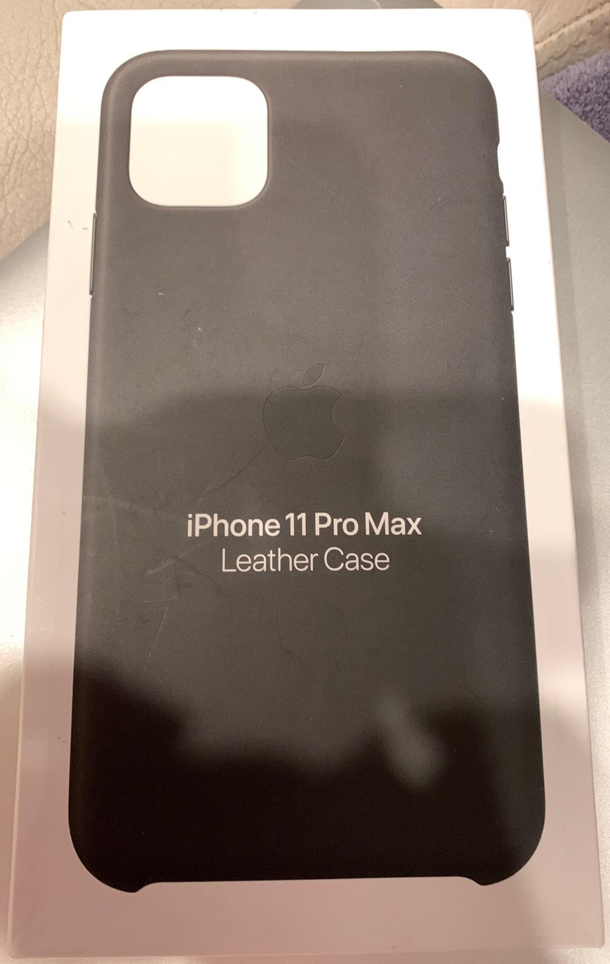 New!  Apple Leather iPhone 11 Pro Max Case Black