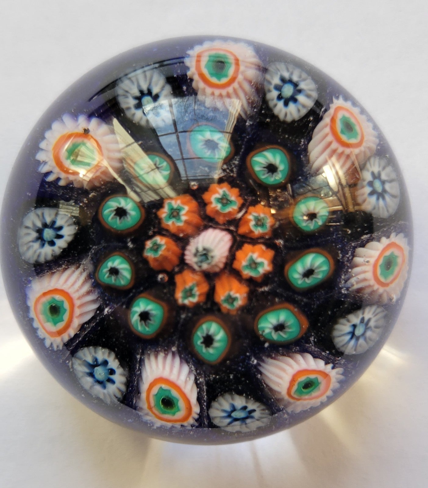 Vintage Strathearn Glass Minature Art Paperweight