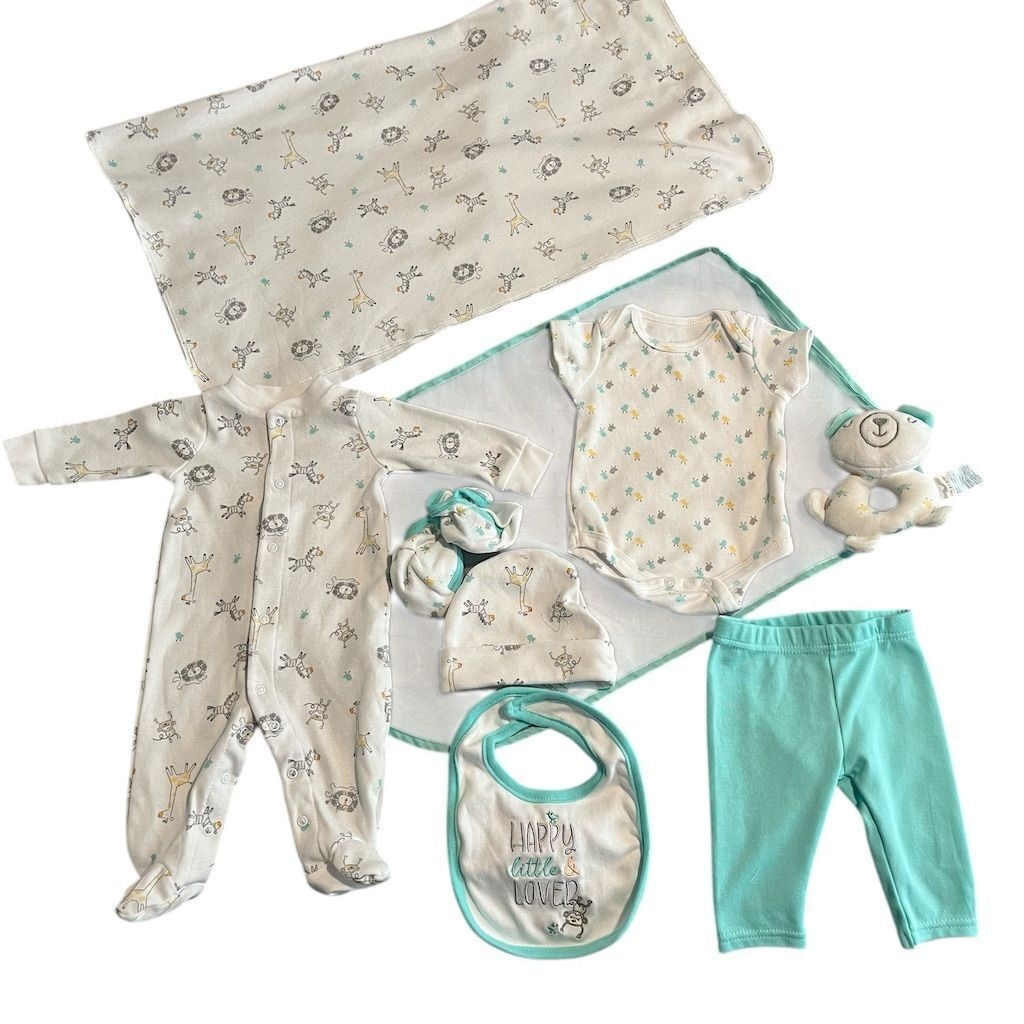 Mikey & Lottie Baby Clothing Set 9 Piece Unisex 0-3 Month Maternity Shower Gift