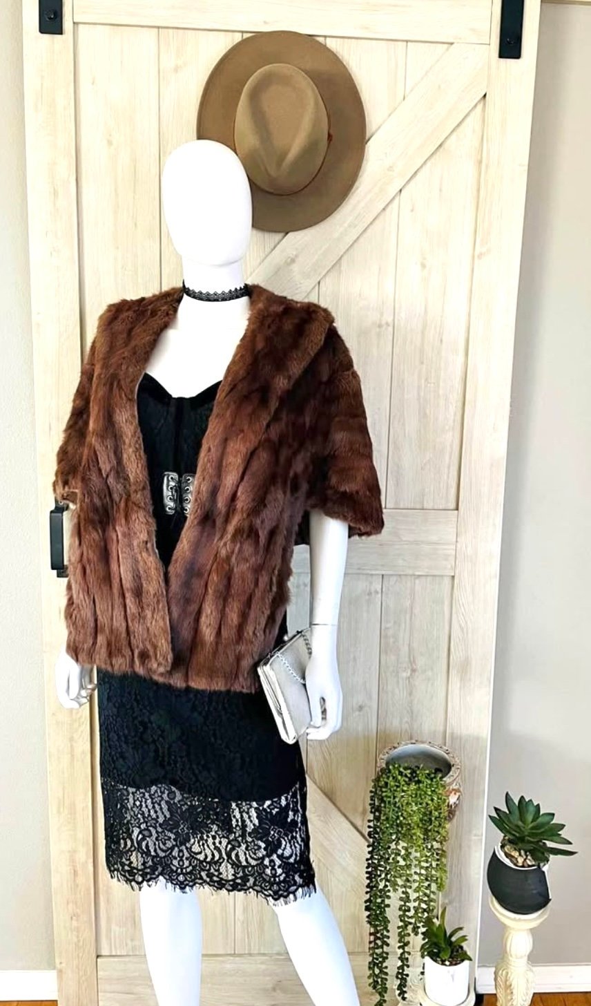 Vintage Genuine Mink Fur Stole