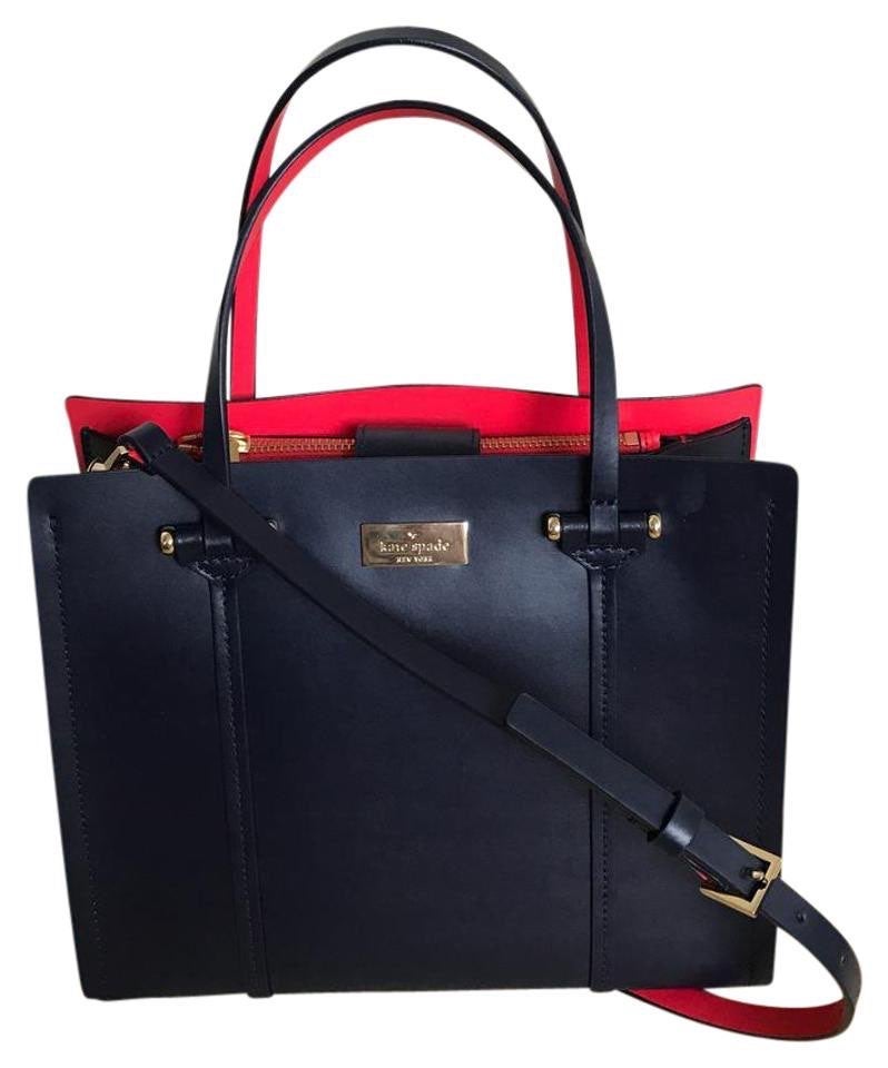 KATE SPADE blue navy and red sacthel