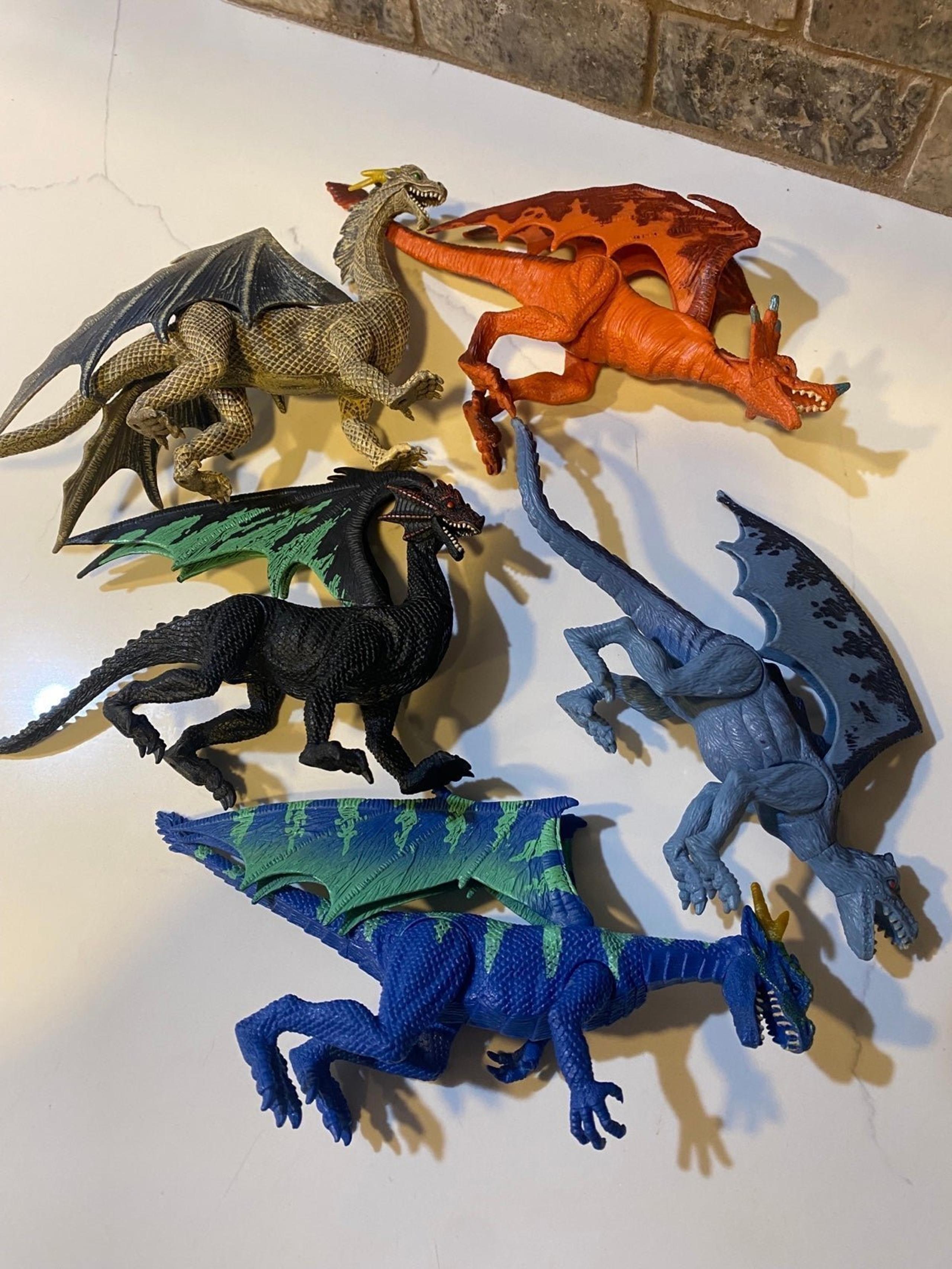 Kid Galaxy Dragon Moveable Action Figure Lot of 5 Toys Play Dragons with sound