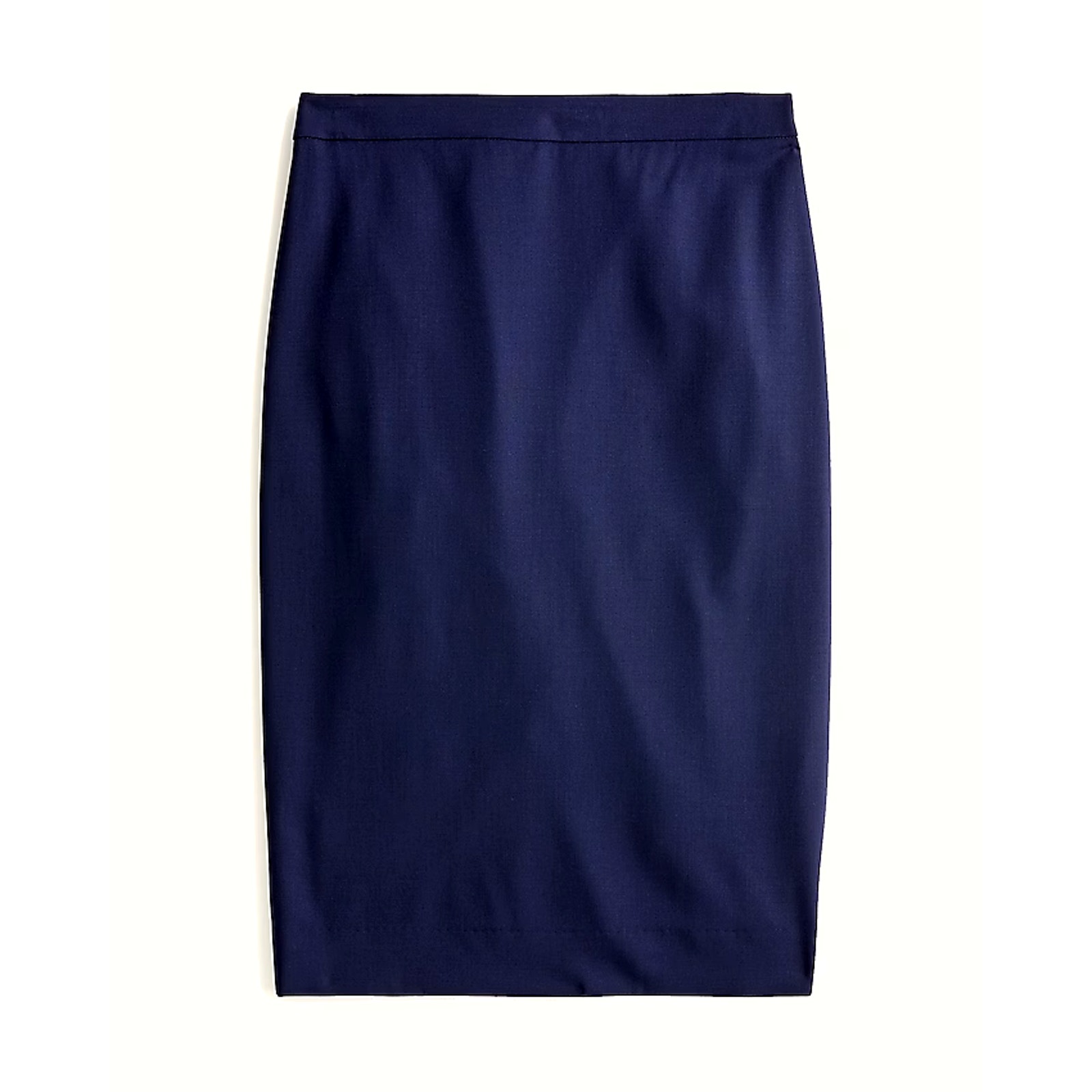J Crew Pencil Skirt No. 2 Straight Lined Knee Length Navy Blue Wool Solid 4P