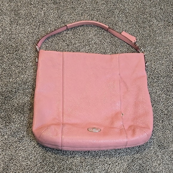 Coach Pink Leather Women's Hobo Boho Bag Purse