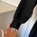 Milly Drama Sleeve Twist Front Dress Black Long Sleeve Back Zip Women Large NWT