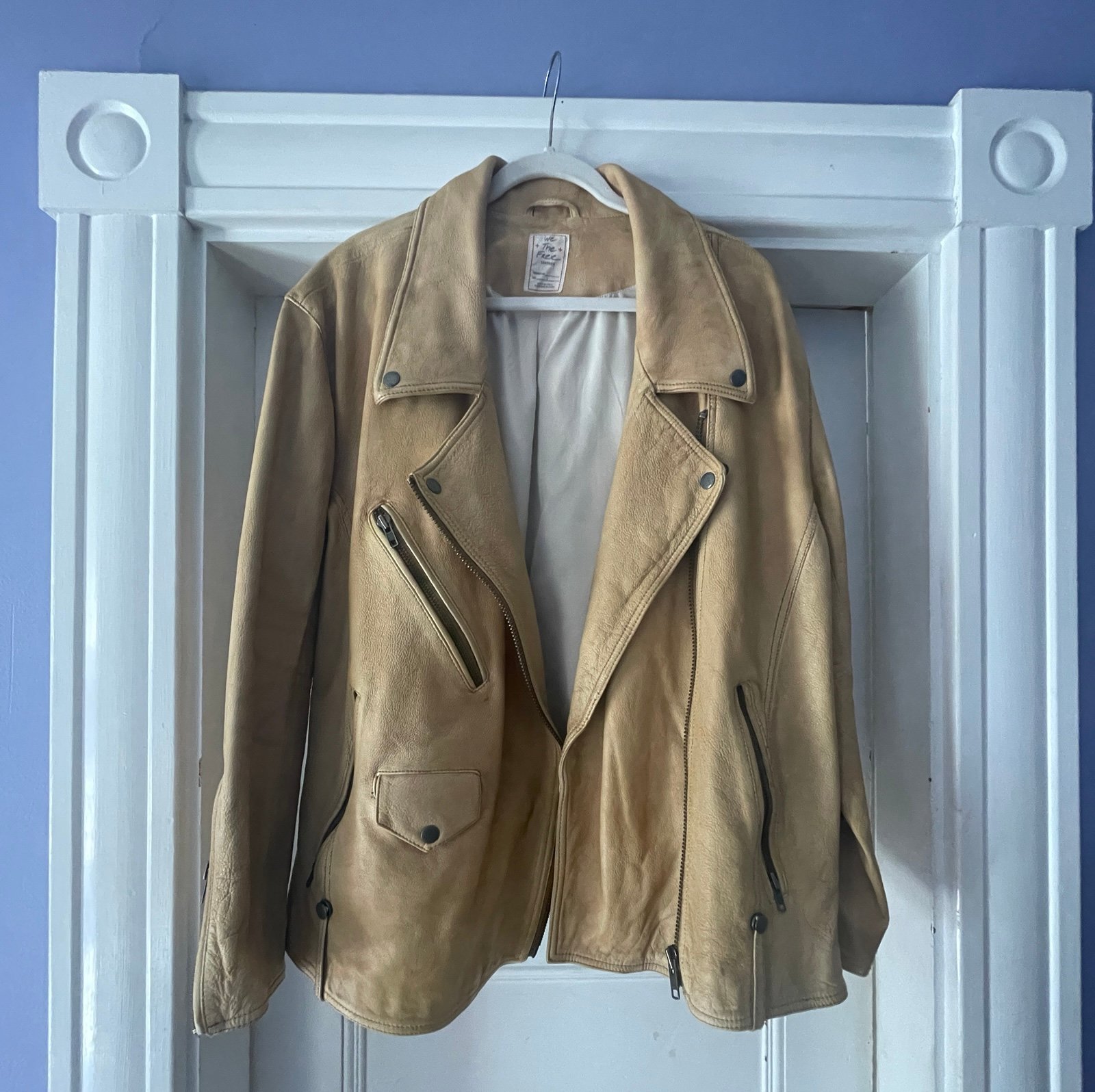 Free People Jealousy Leather Moto Jacket size L