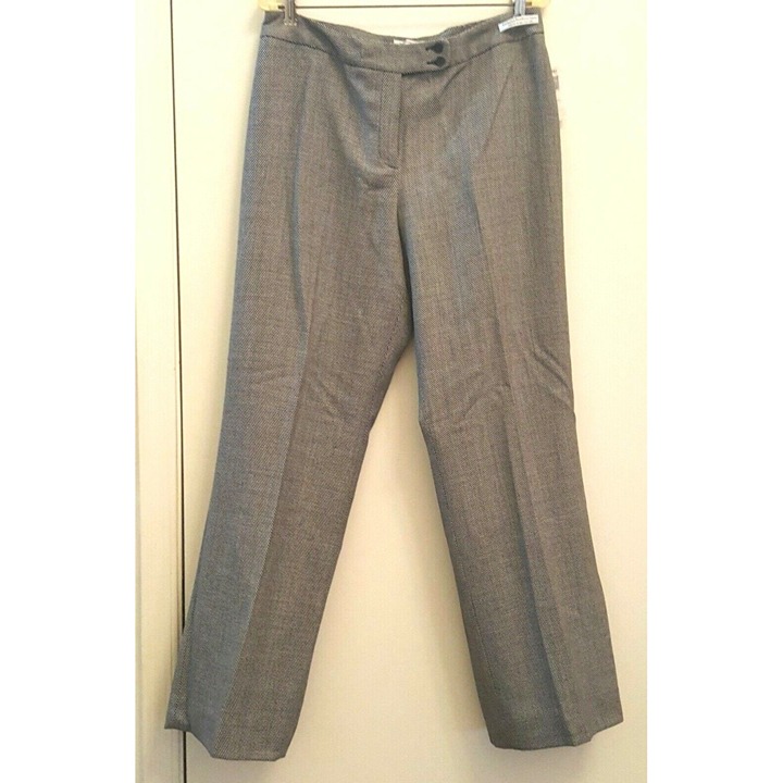 Pendleton Size 12 Women's Pants 100% Wool Black White Gray Fully Lined