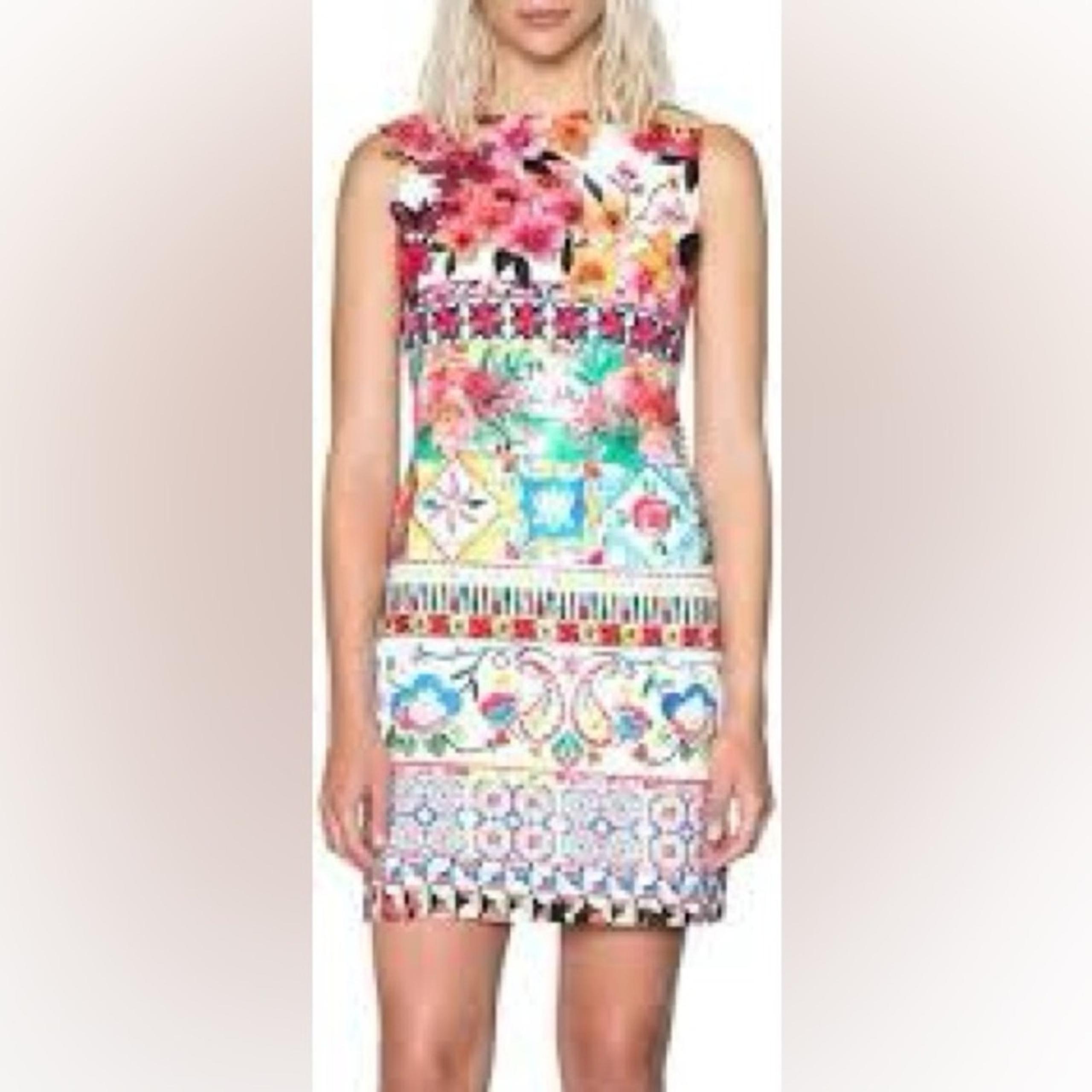 Desigual Angelina Floral Mixed Print Sheath Dress - Size 44/X-Large