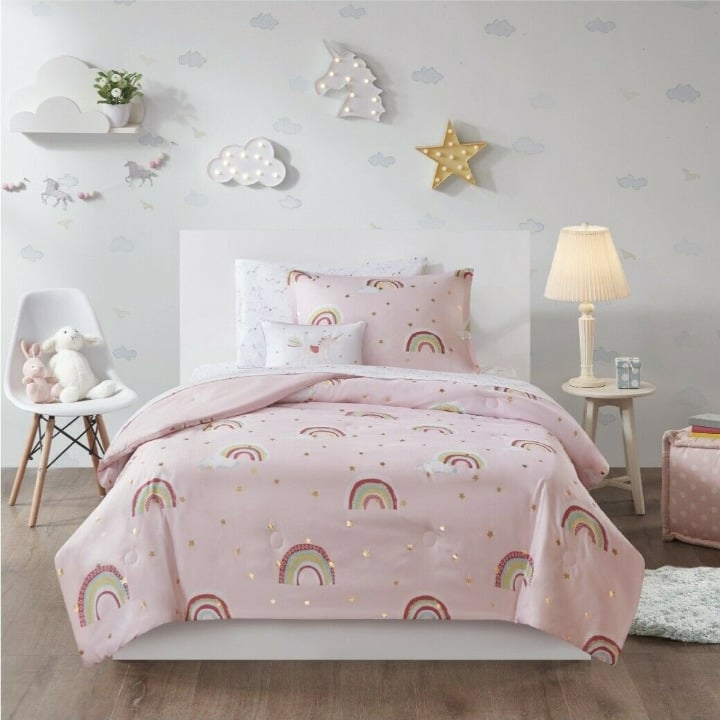 Mi Zone Kids Mia Pink Rainbow with Metallic Printed Stars Complete Set FULL