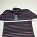 Veronica Beard Audrey Turtleneck Top XS Black Metallic Stripe NEW *SURFACE FLAWS