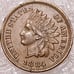 1884 Indian Head Cent Brown Variety Strong Feathers & Liberty USA Genuine Nice
