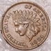 1884 Indian Head Cent Brown Variety Strong Feathers & Liberty USA Genuine Nice