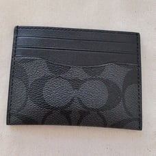 Authentic COACH Slim Id Card Case In Signature Canvas (New) Unisex