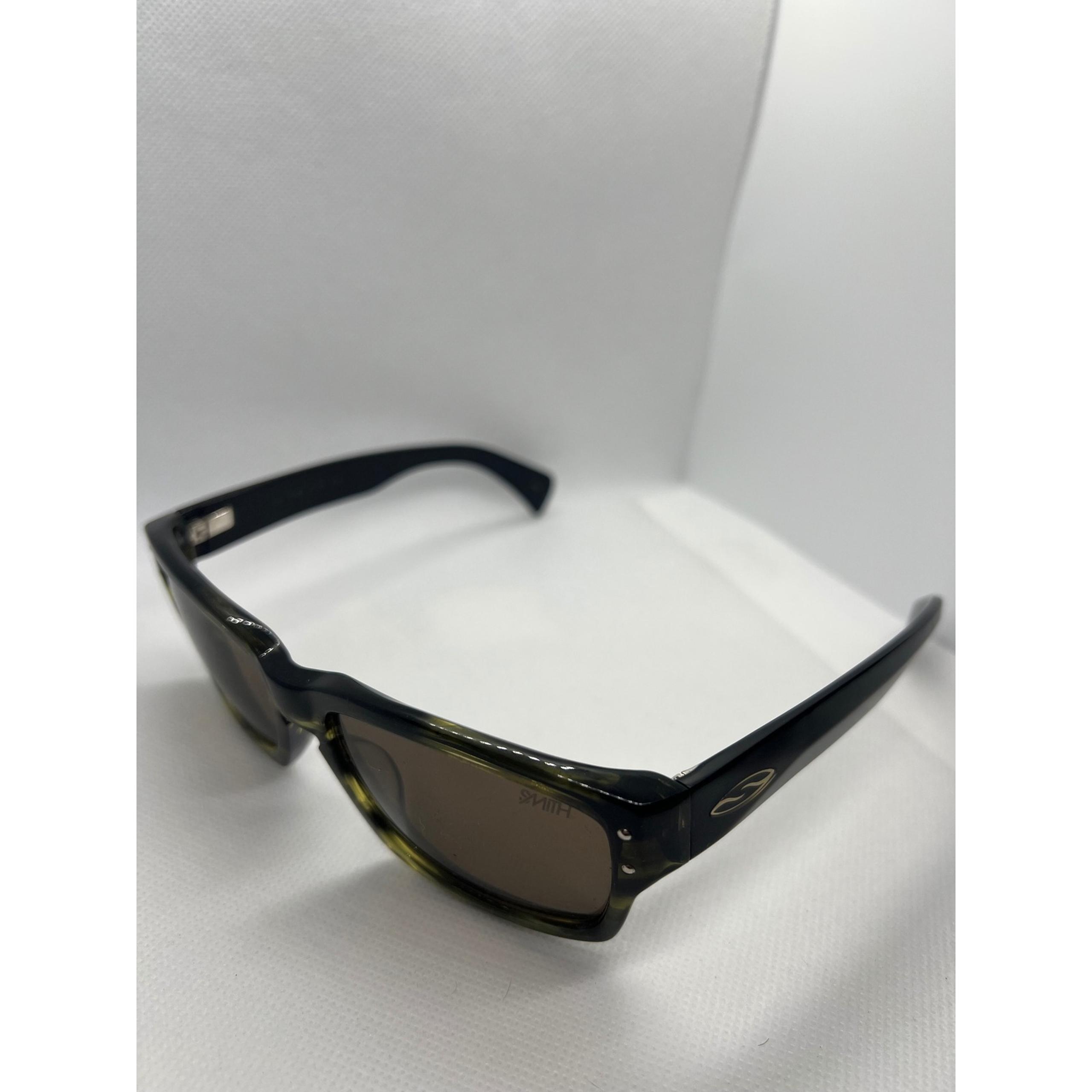 Smith Sunglasses Havana Green Black Rectangular Frame Designer Eyewear
