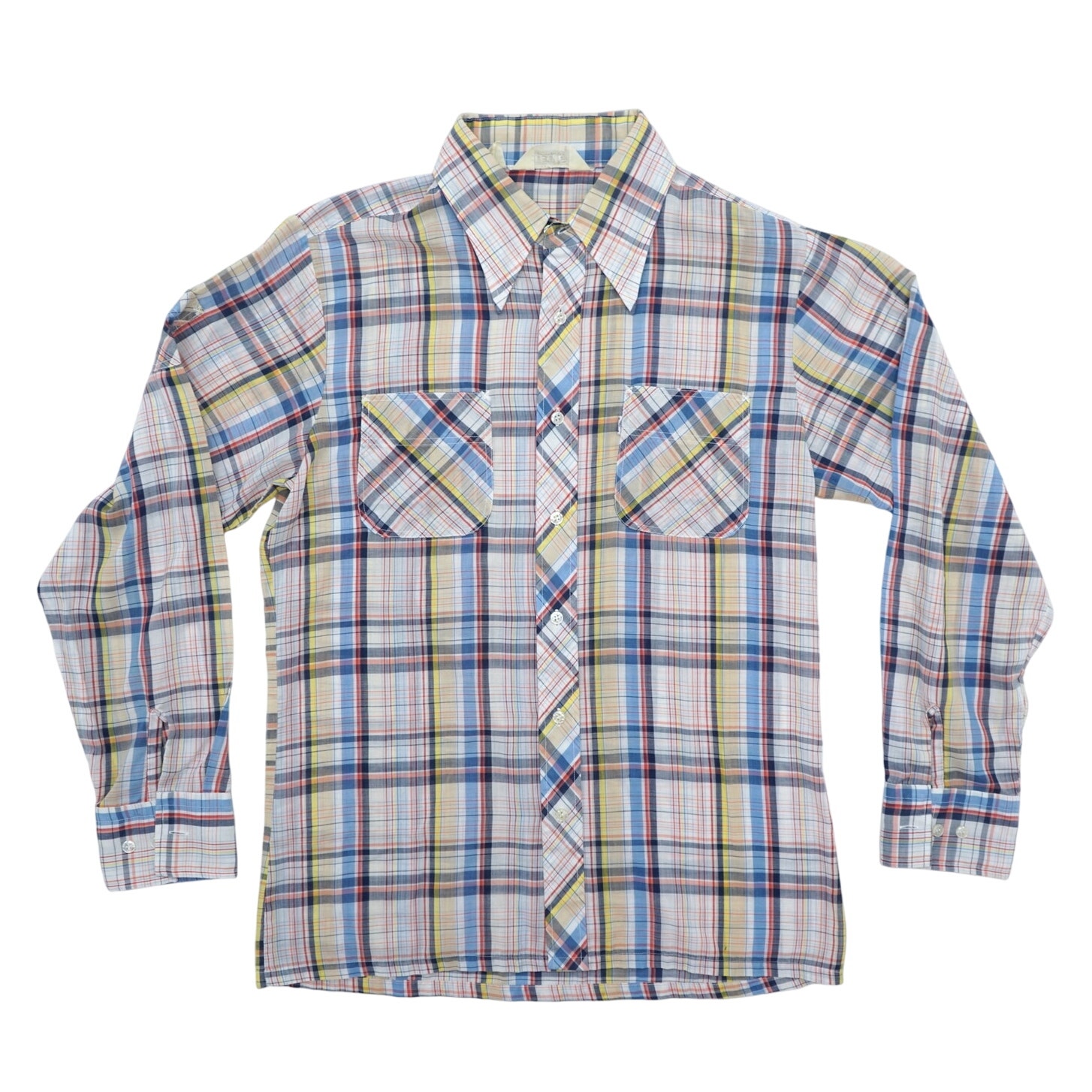 Vintage 70's Levi's Big E Plaid Western Shirt Men's Large