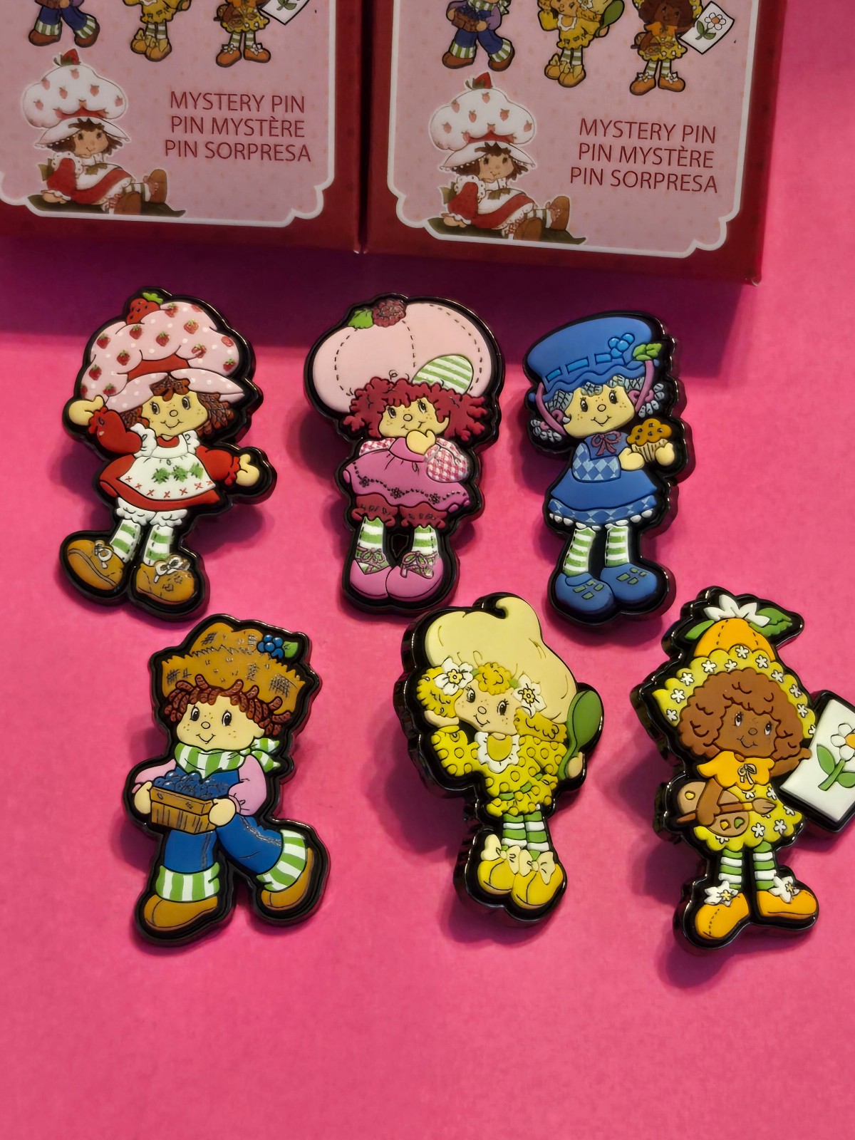 Strawberry Shortcake COMPLETE SET Character Scented Enamel Metal Pin Combo Set